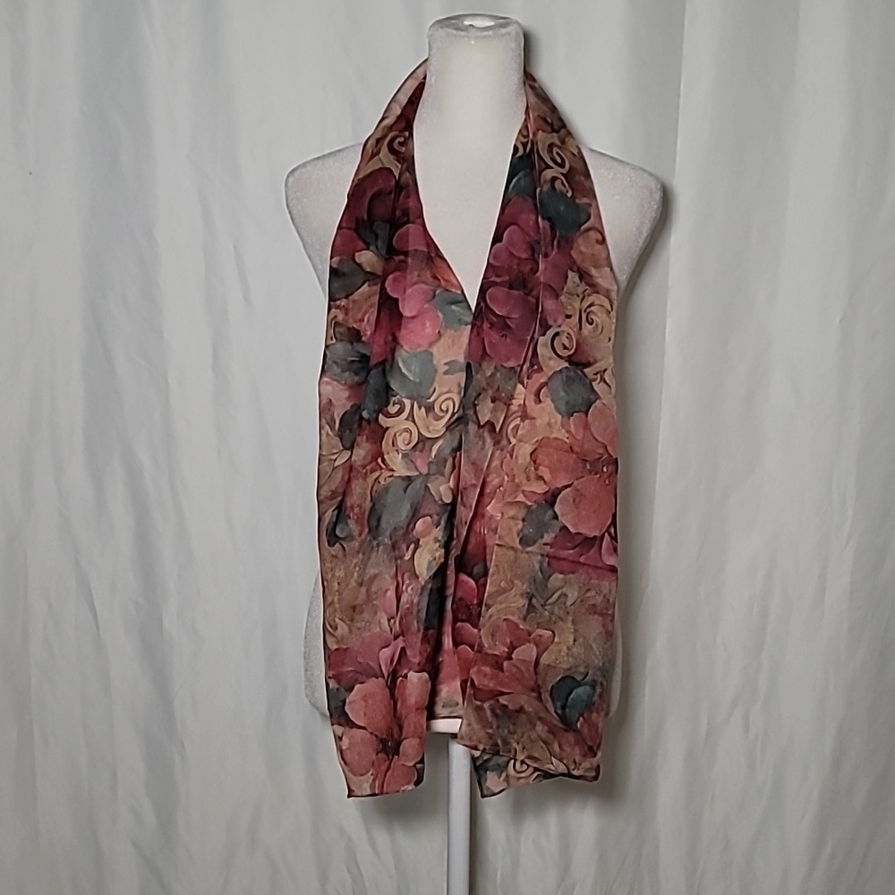 ♥️SCARF  rectangular  floral print
